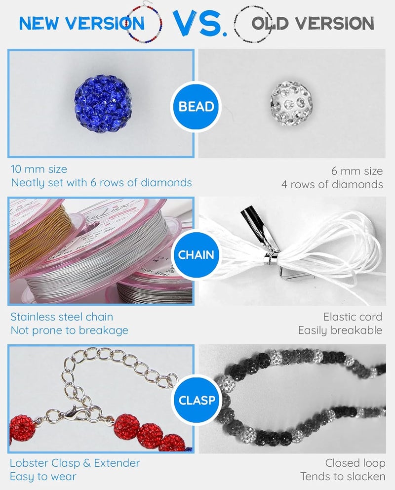 SUPBOMM Baseball Ice Necklace, Bling Beaded Necklaces, Drip Chain, League Team Colors Gifts for Men - Image 3